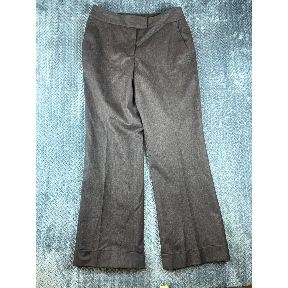 Brooks Brothers Brown Wool Dress Pants Womens 6 Flat Front Straight Leg Office